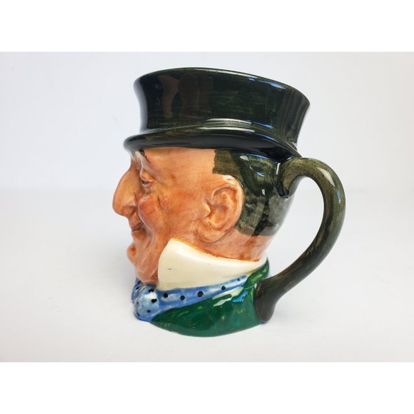 Royal Doulton 1950s Mr. Micawber MiniToby Mug Jug, Vintage Ceramic Character Jug - Picture 4 of 9
